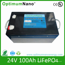 Batería LiFePO4 24V 100ah para energía solar / energía eólica / almacenamiento de emergencia